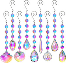 9 Pack Crystal Prisms Suncatchers, Rainbow Hanging 9Pcs