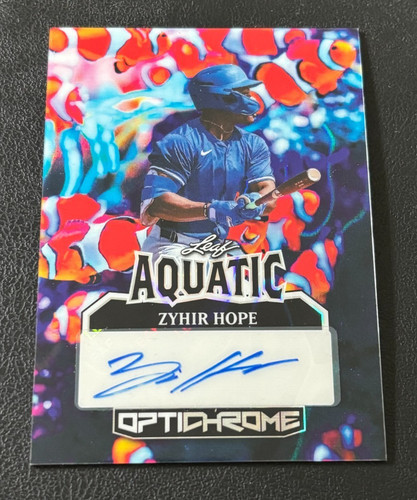 Zyhir Hope 2025 Leaf Optichrome Baseball Aquatic Auto #'d  1/1 - #AA-ZH1