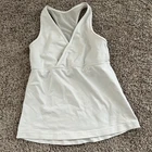 Lululemon White Racerback Tennis Tank Top Built in Bra NO SIZE TAG 6