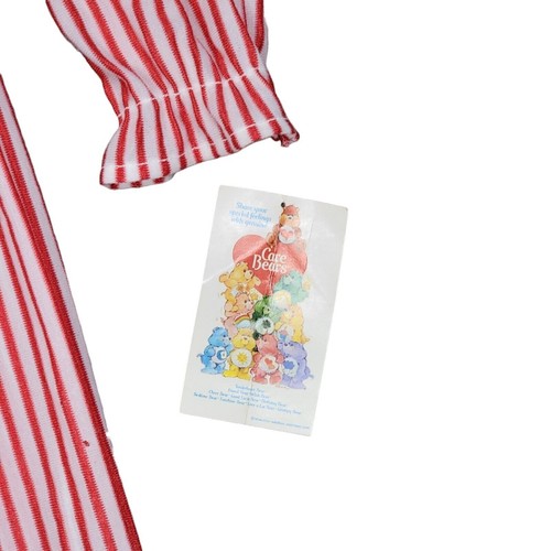 Vintage Care Bears Pajama 2 Piece Set Girls 14 Striped Deadstock 1981 Cheer Bear - Picture 7 of 16