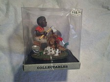 FIGURA DE HACHA AFILADORA DE HOMBRE NEGRO River Grove Pottery, afroamericana