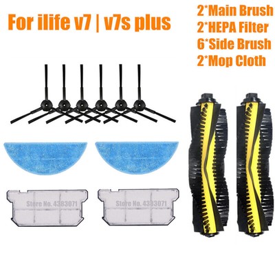 For ilife v7 v7s v7s pro V7s Plus Robotic Vacuum Cleaner Parts Kit Brush setZ