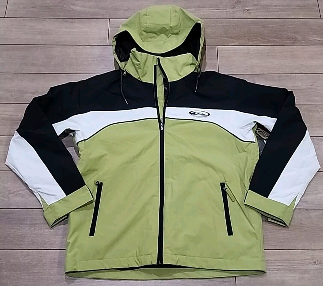 $210 Quiksilver Live Wire Jacket Green 10K S Small Snowboard Ski