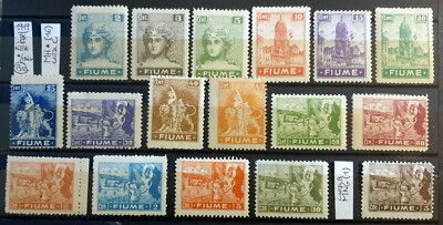 ITALY RIVER KINGDOM 1919 ALLEGORIES AND VIEWS PAPER C COMPLETE NEW - 17 STAMPS NEW