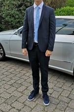 Sakko, Anzughose und Krawatte Farbe Blau Große 50 Gebraucht Gereinigt