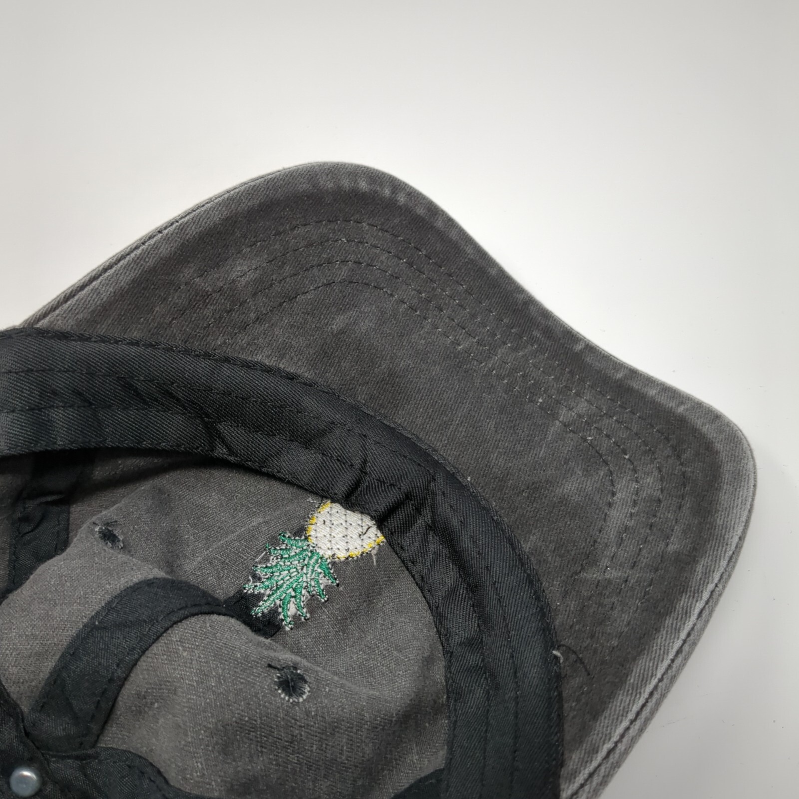 Pineapple Slideback Hat Gray One Size Solid Embro… - image 7