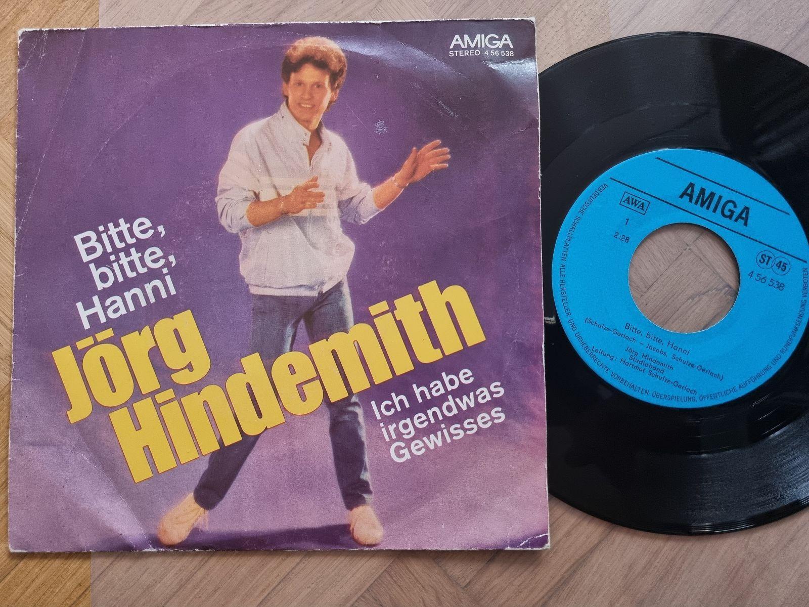 7"" Single Jörg Hindemith - Bitte, bitte, Hanni Vinyl Amiga