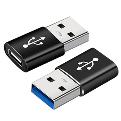USB-A 3.0 auf USB-C 3.1 Adapter Laptop Smartphone Konverter Laden Daten Schwarz
