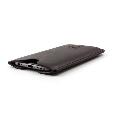 Dockem Executive Sleeve for iPhones 16, 15-11, XS-6, Pro Max, Plus, Mini; Brown