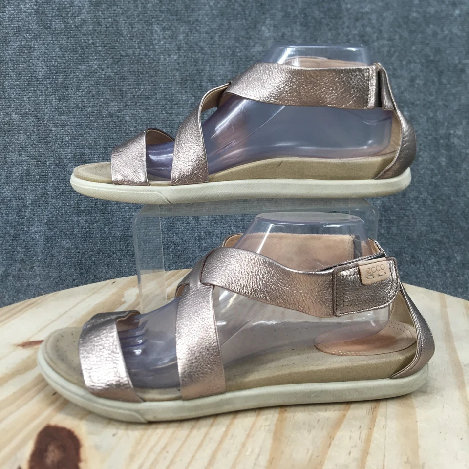 Босоножки женские Ecco 41 Damara Criss крест с ремешками комфортные серебристые искусственная кожа - Изображение 2 из 4