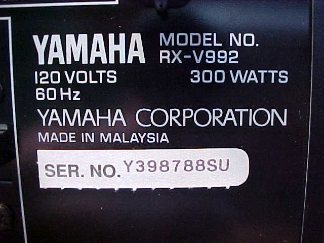 YAMAHA RX-V992 HOME THEATER RECEIVER 5.1 DIGITAL SURROUND SOUND REMOTE BUNDLE