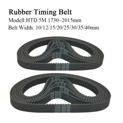HTD 5M Timing Belt Width 10~40mm Arc Tooth Rubber Transmission Belt 1730~2015mm