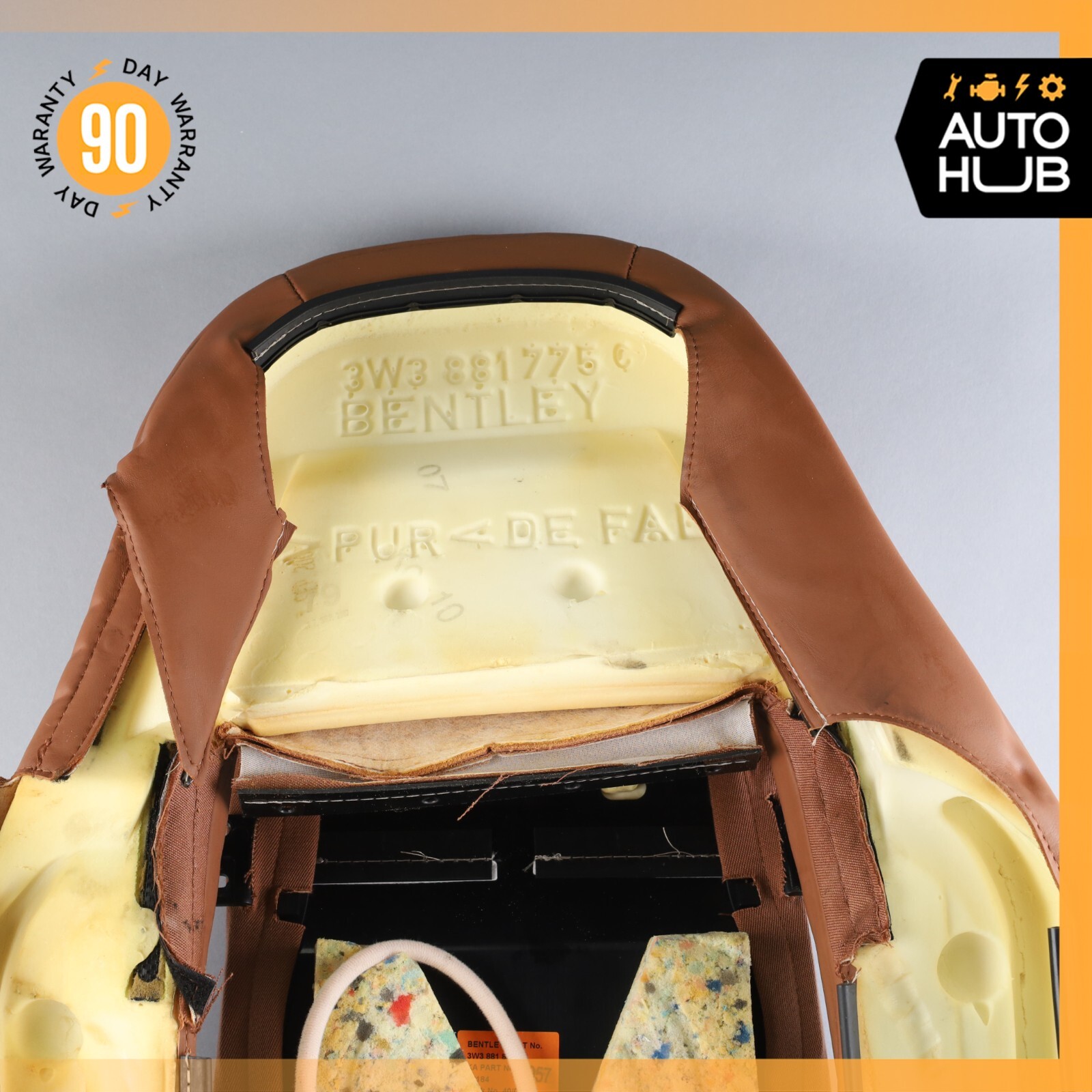 07-11 Bentley Continental GTC GT Front Left Side Seat Upper Back Cushion OEM 46k