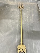 VINTAGE BRASS TOASTING FORK THE DUCKING STOOL