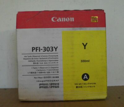Canon PFI-303Y Tinte yellow für iPF810 iPF815 iPF820 iPF825 2961B001AA 2013 OVP