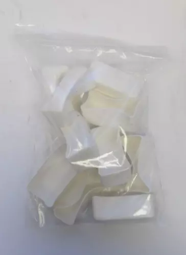 BLINE EATON CAT NO: B822AW WHITE PVC/PLASTIC CHANNEL END CAPS LOT OF 10
