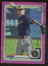 Brice Turang 2020 Bowman Mega Box Mojo Pink Refractor RC /199 Rookie Card SP