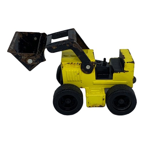 Vintage Metal Excavator - Yellow Construction Toy Vehicle - Made in Japan