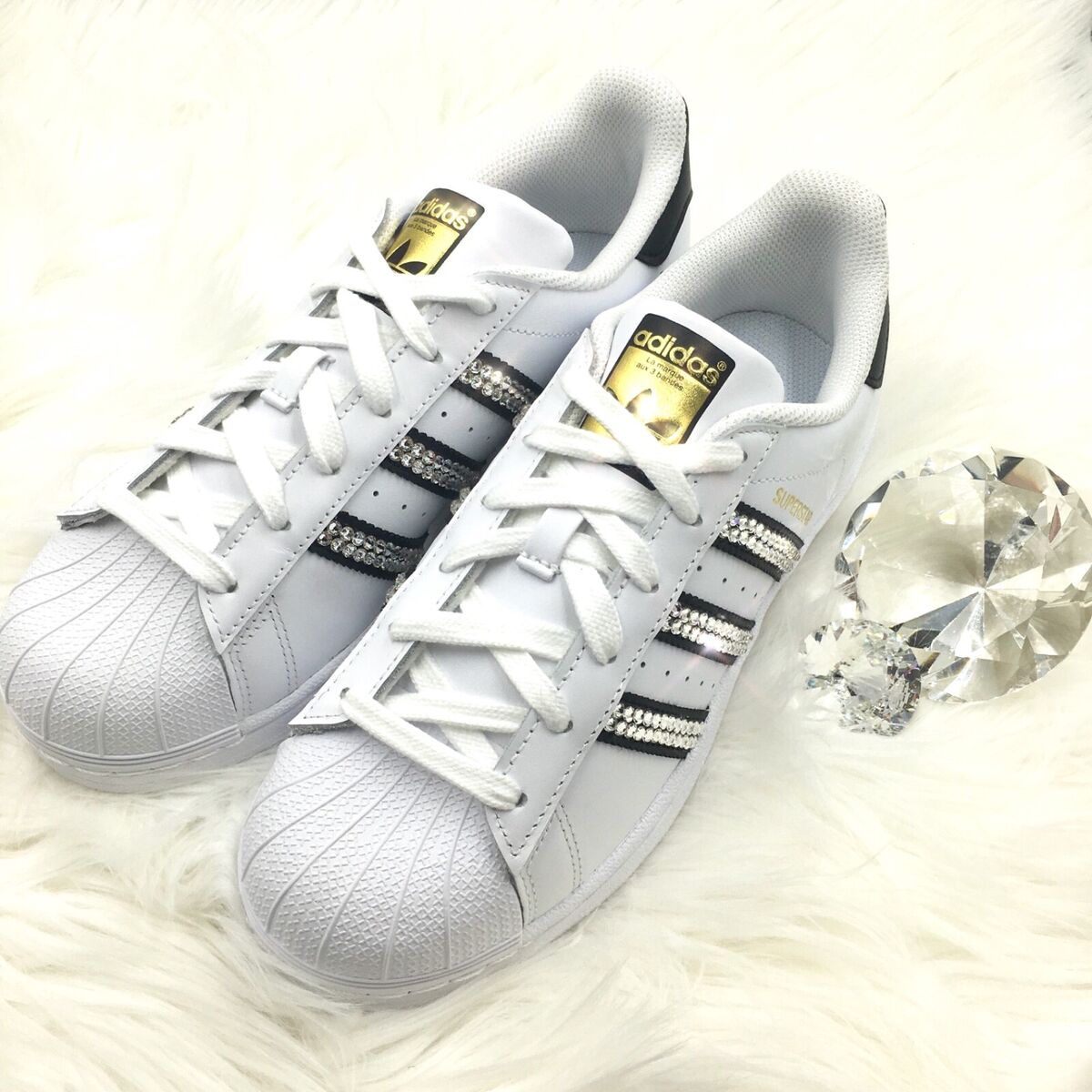 Bling Women's Adidas Shoes w/ Swarovski Crystals Originals