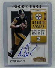 MASON RUDOLPH 2018 CONTENDERS ROOKIE TICKET SP VARIATION ON CARD AUTO RC #125