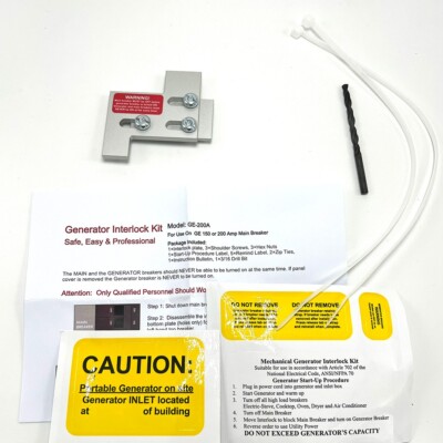 Marsflex Generator Interlock Kit For Square D QO/Homeline 150-200 Amp Panels