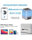 Vicsoon Alarm Clock Bed Lamp Night Light Bluetooth Multi Color Speaker - NEW — photo 5