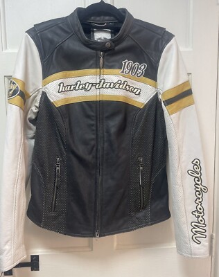 Harley-Davidson Women's Leather Jacket L Speedway Spirit 1903
