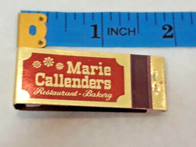 Matchbook Cover Marie Callenders Gold Foil Half ~ RARE ~ Ships FREE