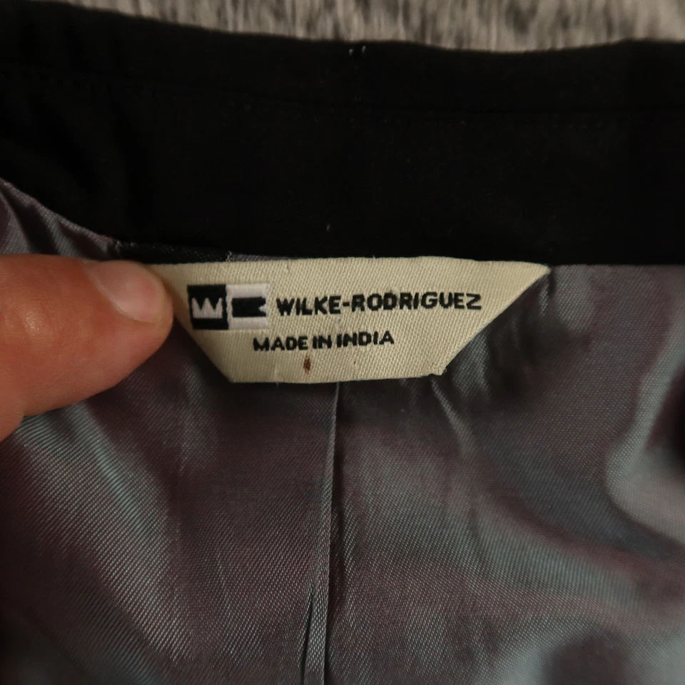 Chaqueta Hopsack M MT Blazer de Lana Negro Abrigo Deportivo Wilke-Rodríguez 42L Foto 3 de 4