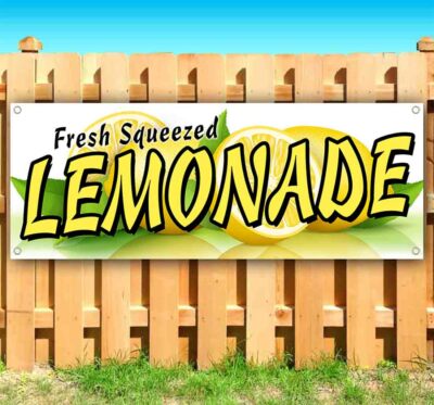FRESH SQUEEZED LEMONADE Advertising Vinyl Banner Flag Sign Many Sizes DRINKS
