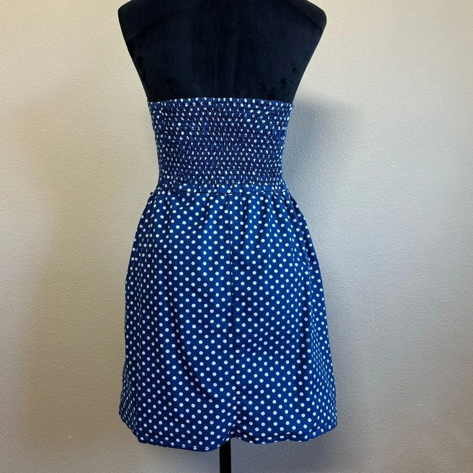 BeBop Vestido Mujer Mediano Mezcla Algodón Lunares Mini Sin Tirantes Ajuste y Acampanado Y2K Foto 2 de 4