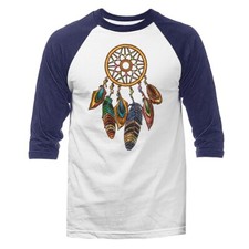 Native American Vintage Dream Catcher Feather 3/4 Sleeve Raglan