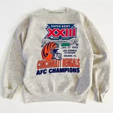 Cincinnati Bengals 1989 AFC Champions Superbowl XXIII Sweatshirt Men Women