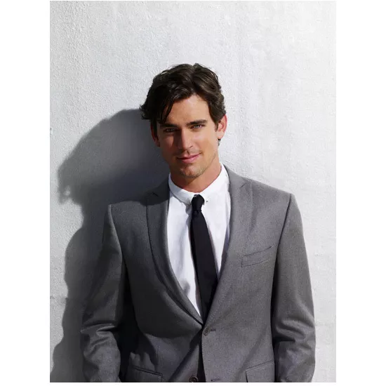 White Collar Matt Bomer as Neal Caffrey Posing in Grey by Wall