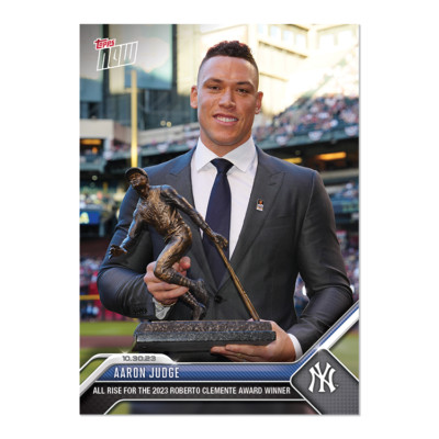2023 Topps NOW # 1058 Aaron Judge Win Roberto Clemente  Award-25 Cents Shipping!