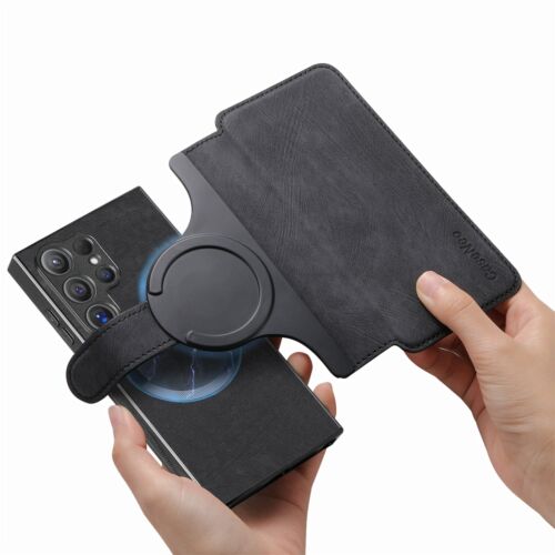 MagSafe Hülle für Samsung Galaxy S24 S23 S22 S21 Magnet Flip Wallet Stand Cover - Bild 15 von 83