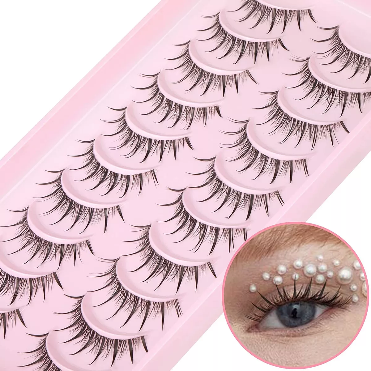 Manga Lashes Anime False Eyelashes Wispy Individual Clusters Extension  Lashes N