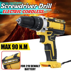 90nm Electrique Perceuse A Percussion Sans Fil Vitesses Pour Dewalt 21v Batterie Ebay