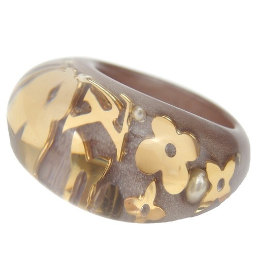 Louis Vuitton スノーフレーク オブシディアン リングM64903 Louis Vuitton Chevalier Snowflow Ring M64903 Obsidian SV925 Size