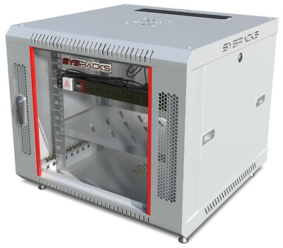 9U Wall Mount Server Rack Data Enclosure Network Cabinet GRAY IT 24'' Depth 
