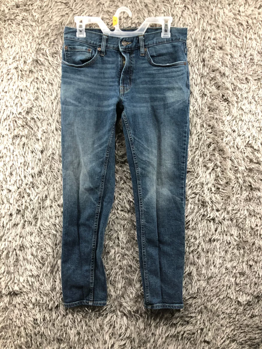 Old Navy Skinny Jeans Size 30x30 Mens Mid Rise Dark Wash Blue Denim