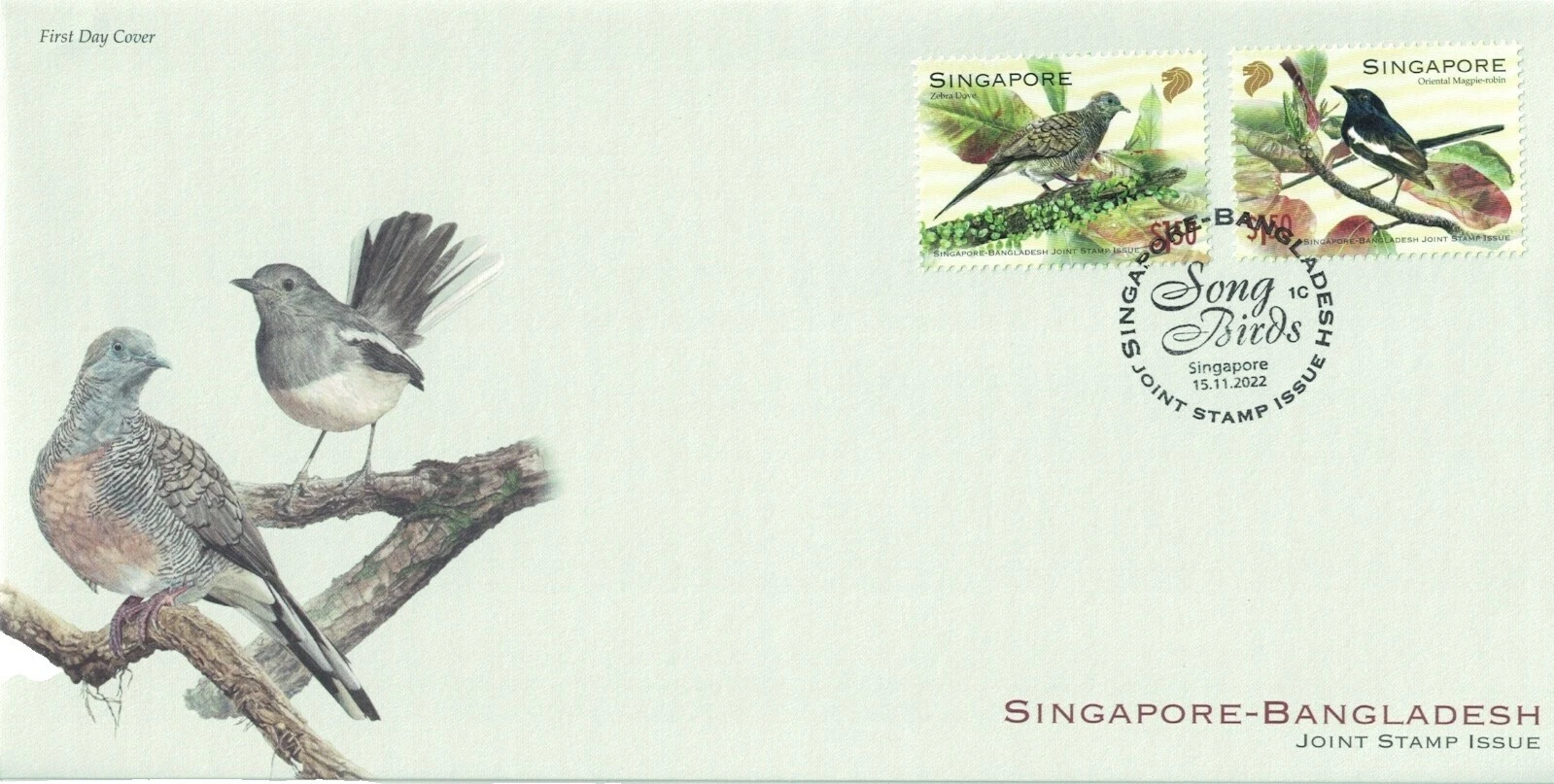 Birds First Day Cover Singapore Stamps (1963-Now)