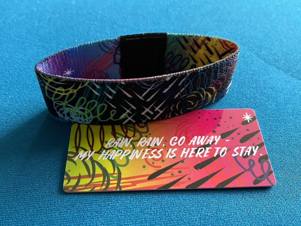 Rain Rain Go Away Zox Strap Reversible Wristband - White