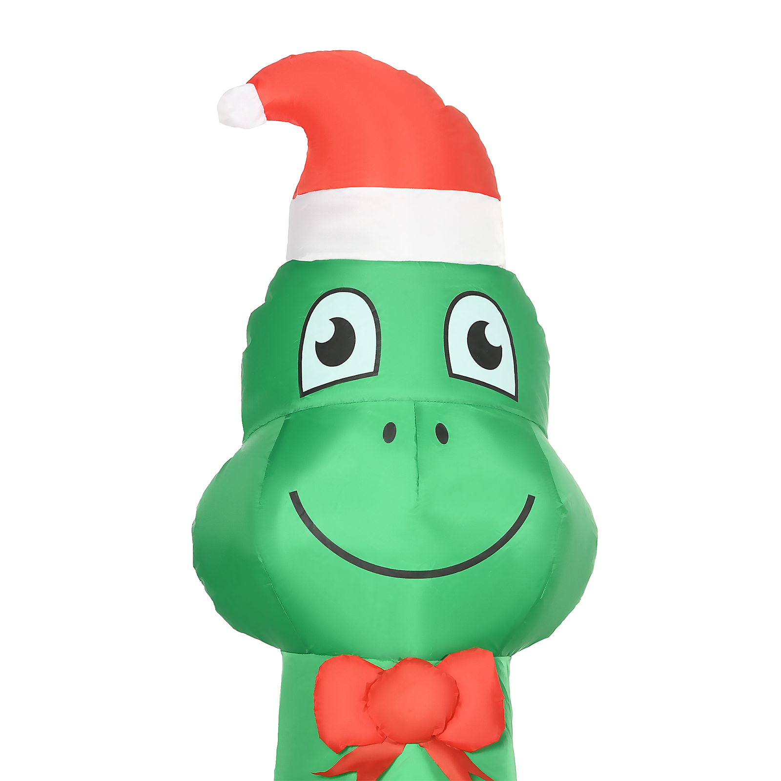 6.6' Inflatable Christmas Dinosaur Carrying Santa Claus, Elf, and