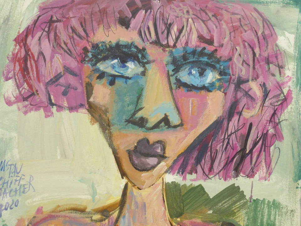 Gustav SCHIFFMACHER 50x70cm "Improvisation Liebe II" Portrait Originalbrief! - Bild 2 von 4