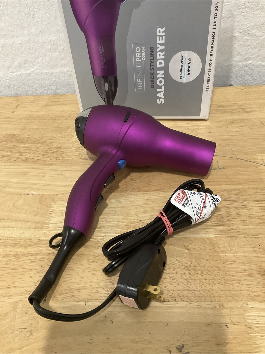 Pro Conair 1875 Watt Conair Purple Hair Dryer Purple Conair