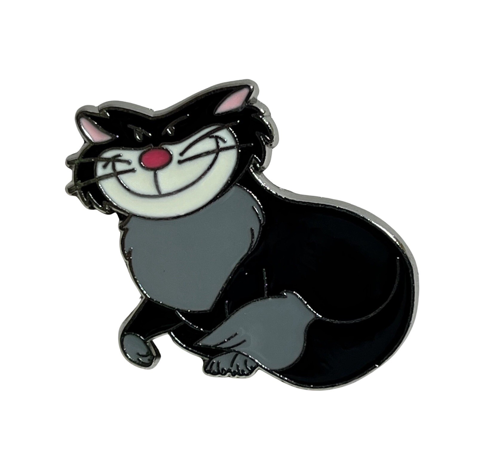 Vintage DISNEY Pinback Pin Disney Park Trading Pins Cinderella Lucifer Cat