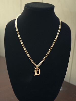 Detroit Tigers Necklace - MLB - 5mm Cuban 22'' Gold Chain  - Fathers Day Gift