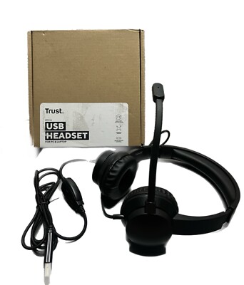 Trust Rydo Adjustable On-Ear PC USB Headset With Microphone  - Black 3186938
