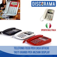 TELEFONO FISSO PER CASA UFFICIO TASTI GRANDI PER ANZIANI DISPLAY